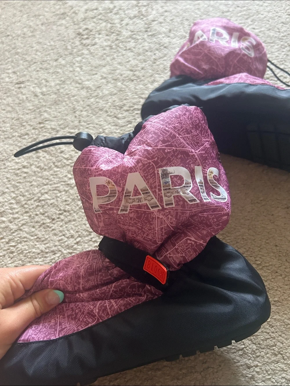 Kids' Pink 'Paris' dance Slip-On Booties